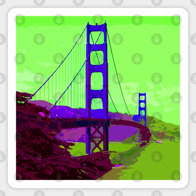 Golden Gate Bridge 003 Sticker by JAMFoto